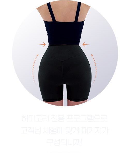 허파고리 전용 프로그램으로 고객님 체형에 맞게 패키지가 구성되니까!